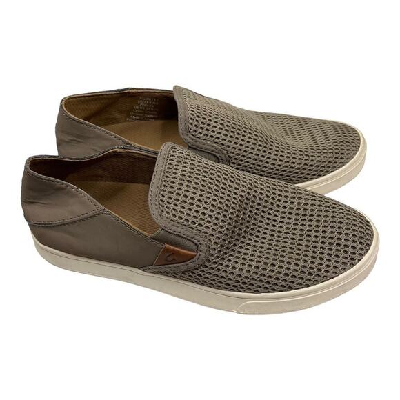 Oluki Pehuea Brown Perforated Breathable Easy On & Off  Slip On Shoe Size 8 - Picture 1 of 6